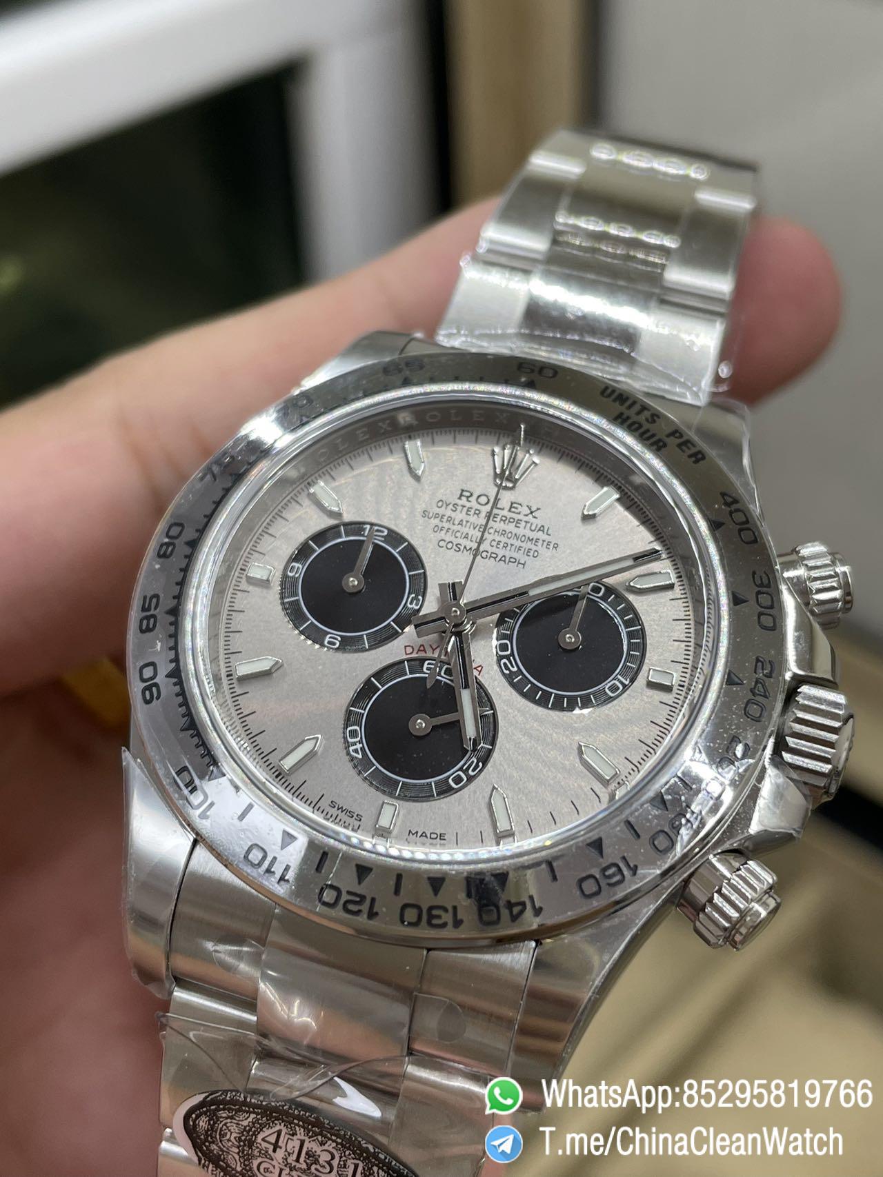 Clean Factory Daytona 126509 18K White Gold Plated on Case Bracelet Grey Dial with Black Sub Dial SH4131 Movement 04 Clean Factory Daytona 126509 18K White Gold Plated on Case Bracelet Grey Dial with Black Sub Dial SH4131 Movement 04