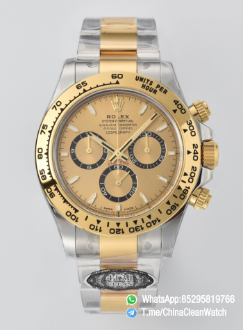 Clean Factory Daytona 126503 Golden Black Counter Ring Dial Oystersteel and Yellow Gold Bracelet Yellow Gold Bezel SH4131 Movement 00