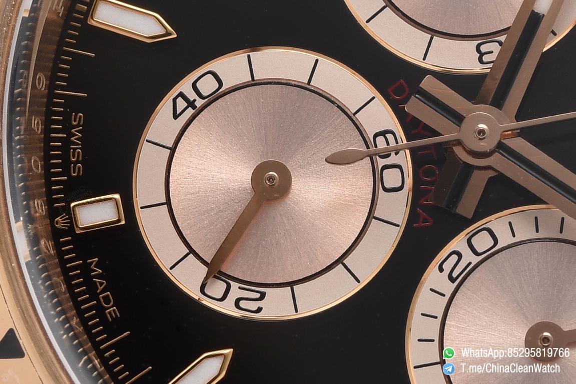 Clean Factory Rolex Daytona 126505 Rose Gold Case Bracelet Black Dial with Rose Gold Sub Dial SH4131 Movement 04 Clean Factory Rolex Daytona 126505 Rose Gold Case Bracelet Black Dial with Rose Gold Sub Dial SH4131 Movement 04