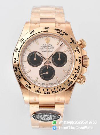 Clean Factory Rolex Daytona 126505 Rose Gold Case Bracelet Rose Gold Dial with Black Sub Dial SH4131 Movement 01 1