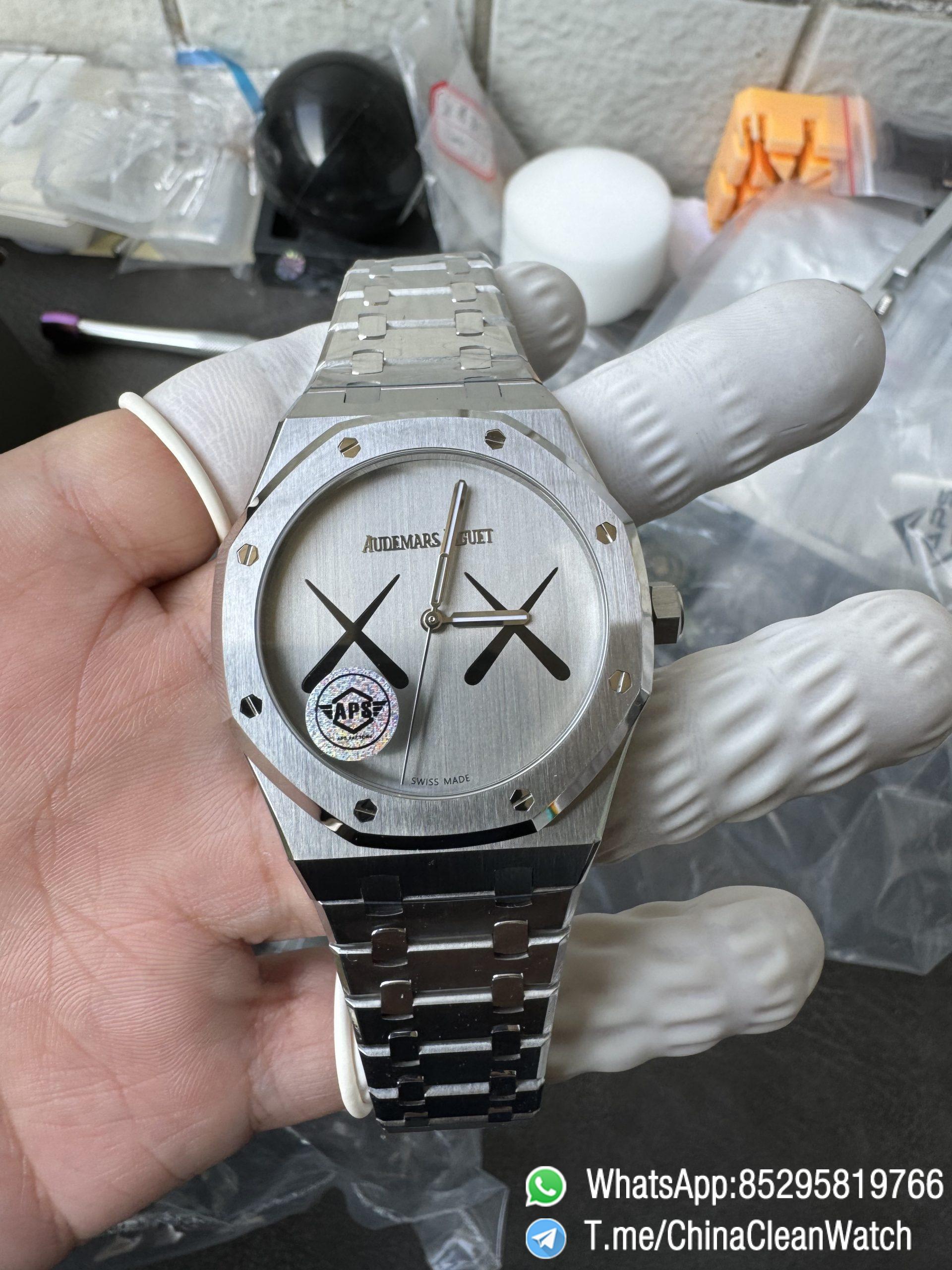 APS Factory Royal Oak KAWS 15500 XX Dial Stainless Steel Case Bracelet SA4302 Super Clone Movement 14 APS Factory Royal Oak KAWS 15500 XX Dial Stainless Steel Case Bracelet SA4302 Super Clone Movement 14