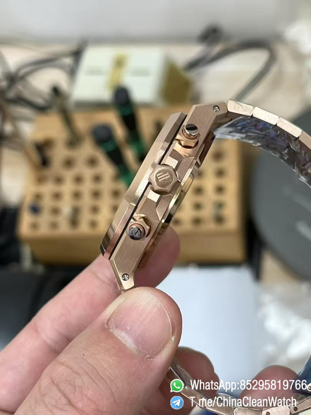 APS Factory SuperClone AP Royal Oak Chrono 26240 Blue Dial Rose Gold Super Clone 4401 Movement 06 APS Factory SuperClone AP Royal Oak Chrono 26240 Blue Dial Rose Gold Super Clone 4401 Movement 06