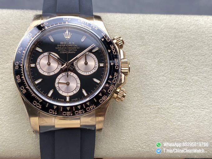 Clean Factory Daytona 126515LN 18K Rose Gold Plated Case Black and Rose Gold Dial Oysterflex Strap SH4131 01