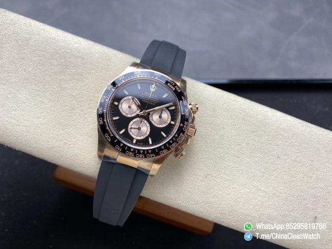 Clean Factory Daytona 126515LN 18K Rose Gold Plated Case Black and Rose Gold Dial Oysterflex Strap SH4131 07