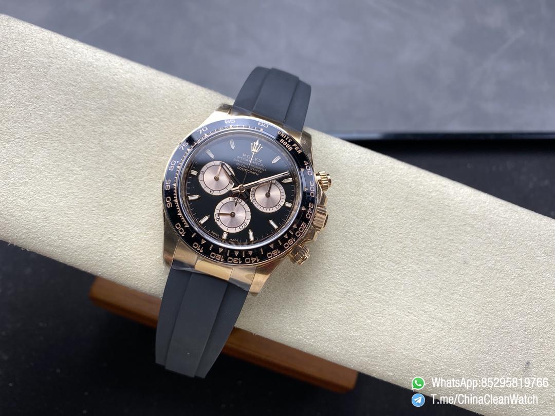 Clean Factory Daytona 126515LN 18K Rose Gold Plated Case Black and Rose Gold Dial Oysterflex Strap SH4131 07 Clean Factory Daytona 126515LN 18K Rose Gold Plated Case Black and Rose Gold Dial Oysterflex Strap SH4131 07