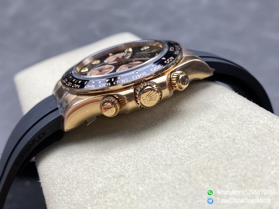 Clean Factory Rolex Daytona 126515LN Black Dial with Diamonds Markers 18K Rose Gold Case Oysterflex Strap SH4131 Movement 06 Clean Factory Rolex Daytona 126515LN Black Dial with Diamonds Markers 18K Rose Gold Case Oysterflex Strap SH4131 Movement 06