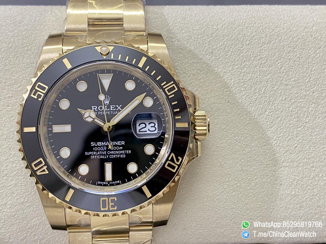 VS Factory Submariner 116618LN 40mm Black Dial Ceramic Bezel Full Yellow Gold Case Oyster Bracelet DanDong 3135 Movement 01 VS Factory Submariner 116618LN 40mm Black Dial Ceramic Bezel Full Yellow Gold Case Oyster Bracelet DanDong 3135 Movement 01