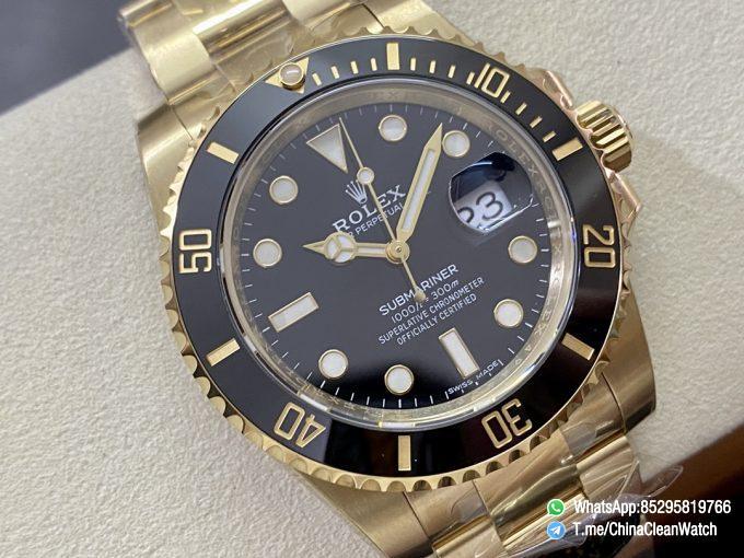 VS Factory Submariner 116618LN 40mm Black Dial Ceramic Bezel Full Yellow Gold Case Oyster Bracelet DanDong 3135 Movement 02