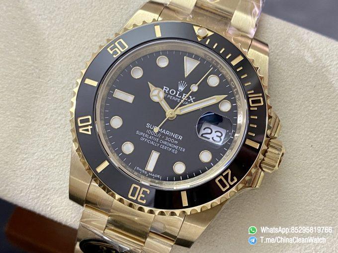VS Factory Submariner 116618LN 40mm Black Dial Ceramic Bezel Full Yellow Gold Case Oyster Bracelet DanDong 3135 Movement 03