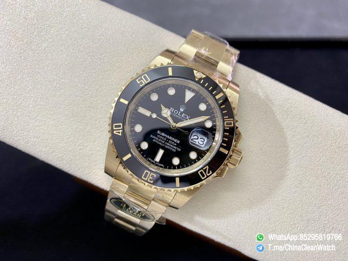VS Factory Submariner 116618LN 40mm Black Dial Ceramic Bezel Full Yellow Gold Case Oyster Bracelet DanDong 3135 Movement 04