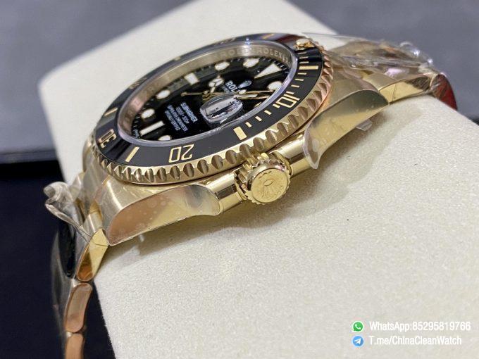 VS Factory Submariner 116618LN 40mm Black Dial Ceramic Bezel Full Yellow Gold Case Oyster Bracelet DanDong 3135 Movement 05