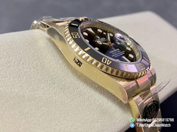 VS Factory Submariner 116618LN 40mm Black Dial Ceramic Bezel Full Yellow Gold Case Oyster Bracelet DanDong 3135 Movement 06
