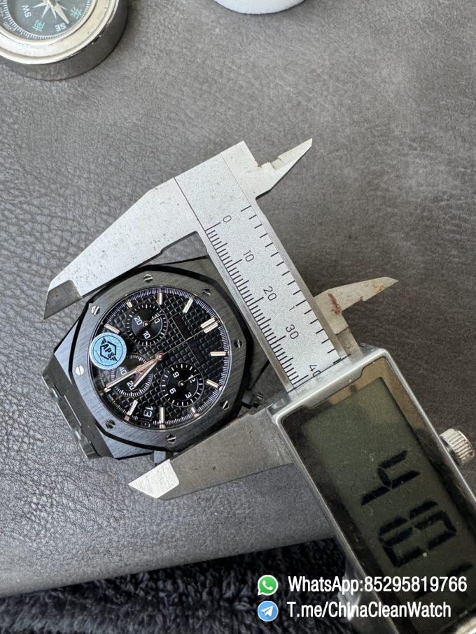APS Factory Super Clone AP Royal Oak Chrono 26240 Black Dial Black Ceramic Case and Bracelet SuperClone 4401 Movement 11