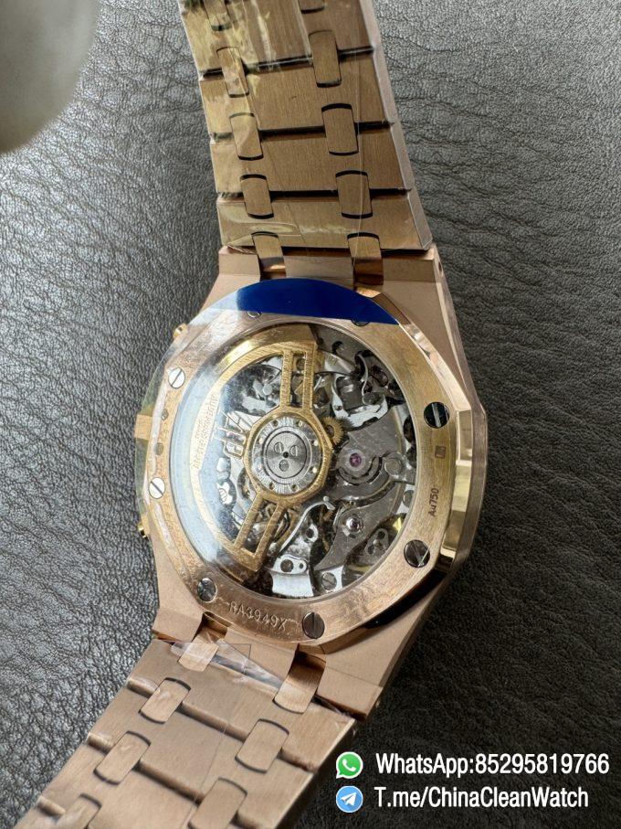 APS Factory Super Clone AP Royal Oak Chrono 26240 Green Dial on Rose Gold Case and Bracelet SuperClone 4401 Movement 09