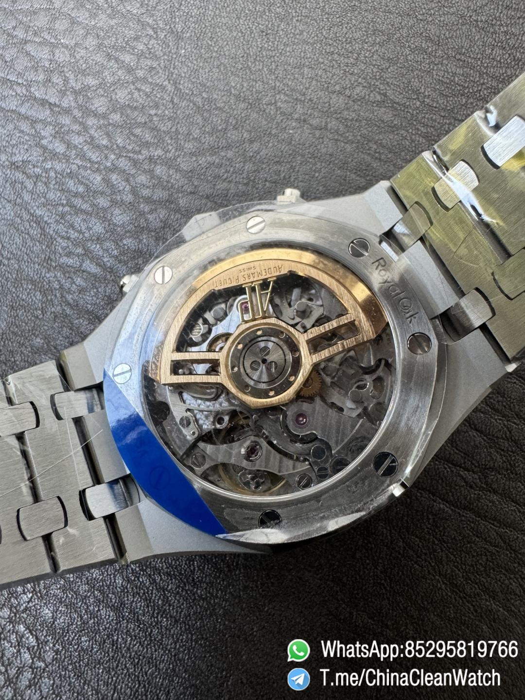 APS Factory Super Clone AP Royal Oak Chrono 26240 Green Dial on Stainless Steel Case and Bracelet SuperClone 4401 Movement 09 APS Factory Super Clone AP Royal Oak Chrono 26240 Green Dial on Stainless Steel Case and Bracelet SuperClone 4401 Movement 09