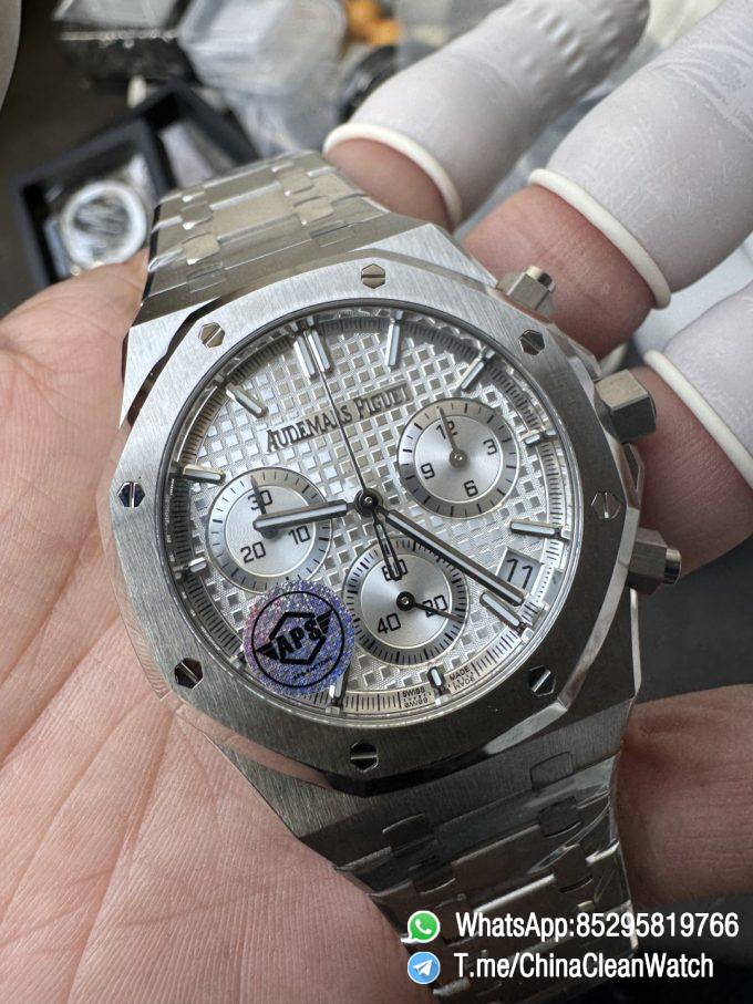 APS Factory Super Clone AP Royal Oak Chrono 26240 Silver Dial Stainless Steel Case and Bracelet SuperClone 4401 Movement 02