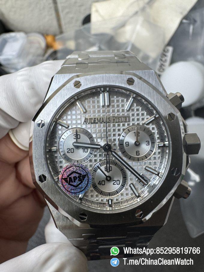 APS Factory Super Clone AP Royal Oak Chrono 26240 Silver Dial Stainless Steel Case and Bracelet SuperClone 4401 Movement 03