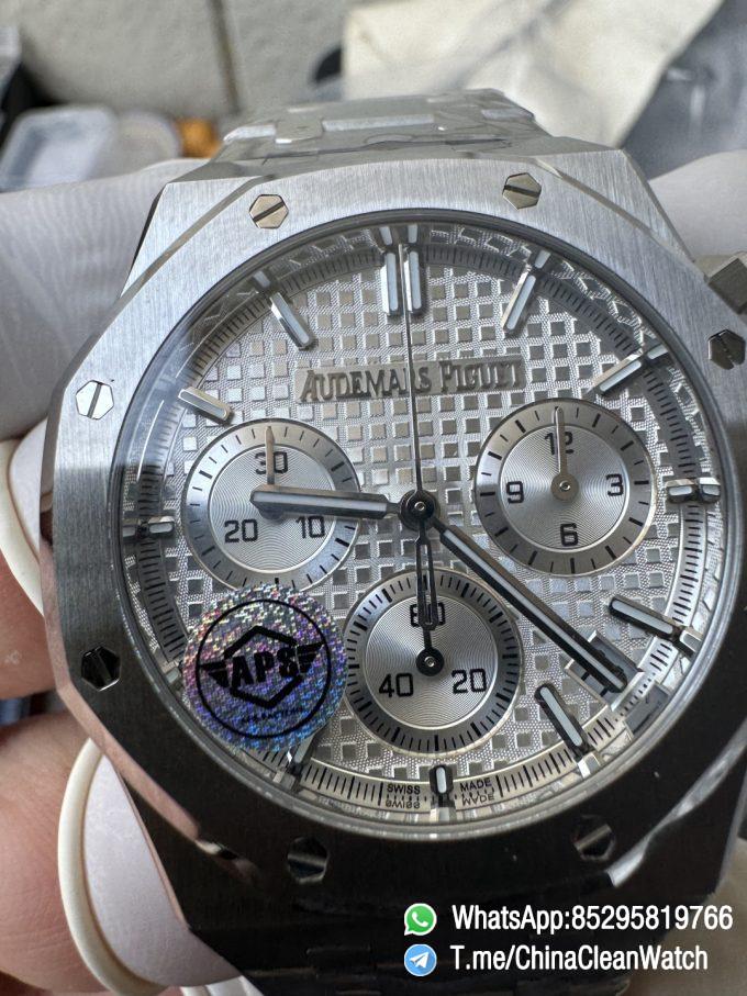 APS Factory Super Clone AP Royal Oak Chrono 26240 Silver Dial Stainless Steel Case and Bracelet SuperClone 4401 Movement 04