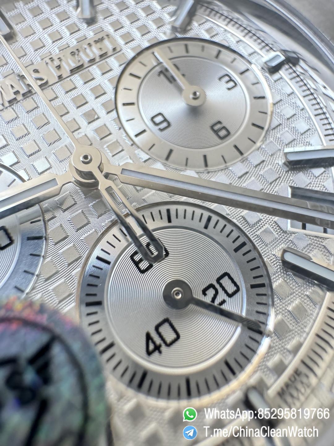 APS Factory Super Clone AP Royal Oak Chrono 26240 Silver Dial Stainless Steel Case and Bracelet SuperClone 4401 Movement 09 APS Factory Super Clone AP Royal Oak Chrono 26240 Silver Dial Stainless Steel Case and Bracelet SuperClone 4401 Movement 09