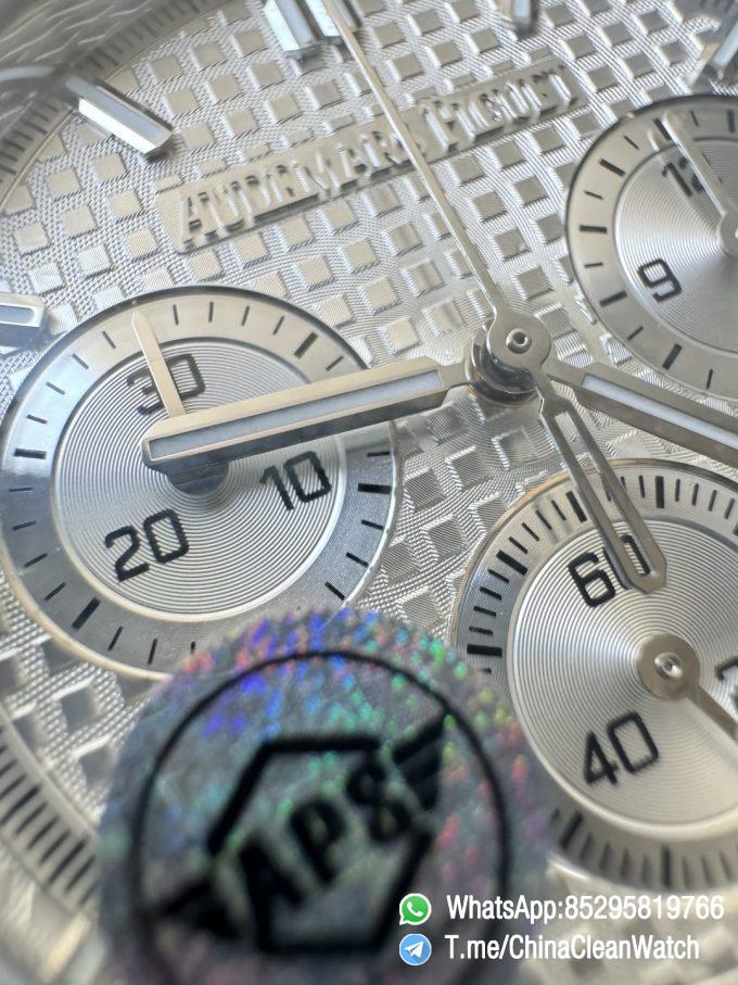 APS Factory Super Clone AP Royal Oak Chrono 26240 Silver Dial Stainless Steel Case and Bracelet SuperClone 4401 Movement 10