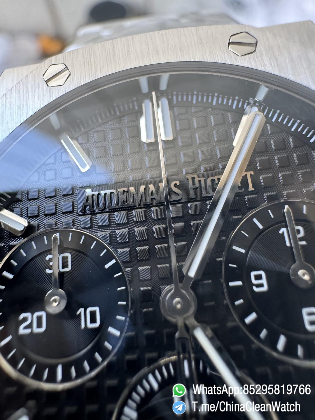 APS Factory Super Clone Royal Oak Chrono 26240 Black Dial on Stainless Steel Case and Bracelet SuperClone 4401 Movement 08 APS Factory Super Clone Royal Oak Chrono 26240 Black Dial on Stainless Steel Case and Bracelet SuperClone 4401 Movement 08