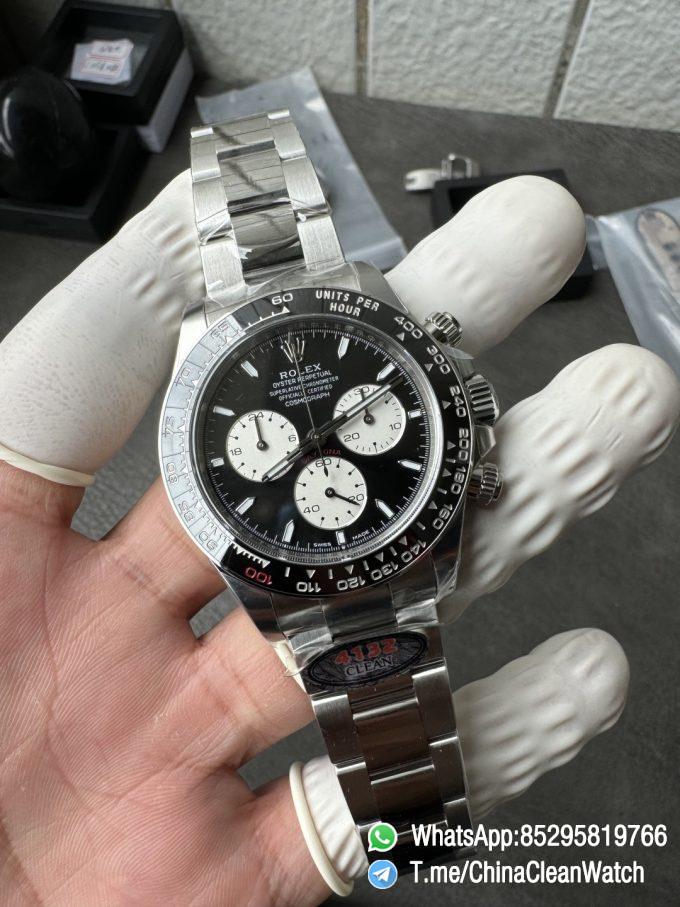 Clean Factory Watch Daytona Le Mans 126529 Black Dial White Chronograph Sub Dial Luminos Hous Markers SuperClone 4132 Movement 02