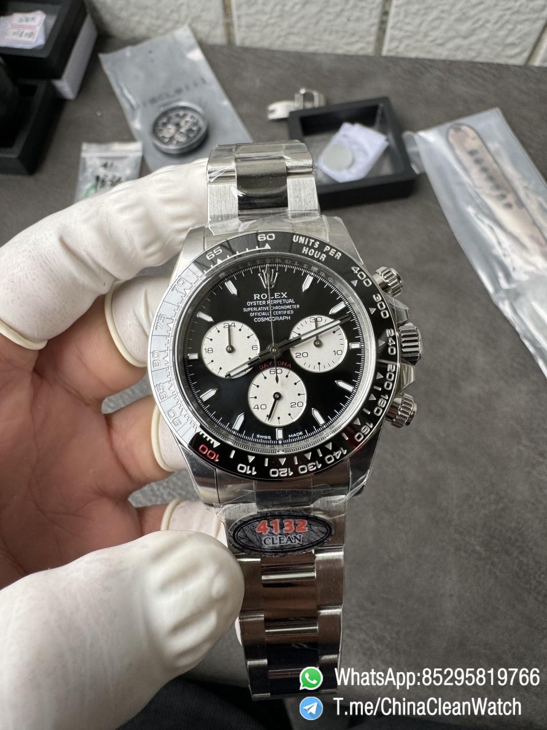 Clean Factory Watch Daytona Le Mans 126529 Black Dial White Chronograph Sub Dial Luminos Hous Markers SuperClone 4132 Movement 03 Clean Factory Watch Daytona Le Mans 126529 Black Dial White Chronograph Sub Dial Luminos Hous Markers SuperClone 4132 Movement 03