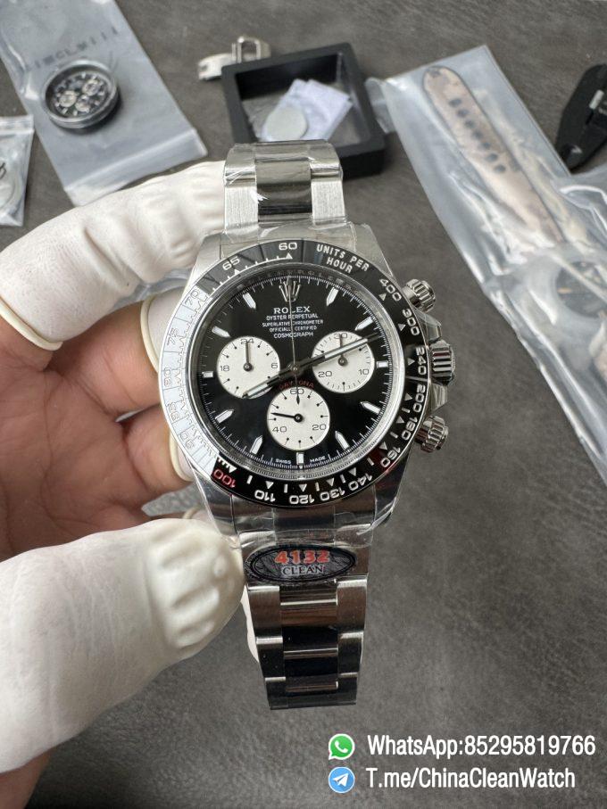 Clean Factory Watch Daytona Le Mans 126529 Black Dial White Chronograph Sub Dial Luminos Hous Markers SuperClone 4132 Movement 05