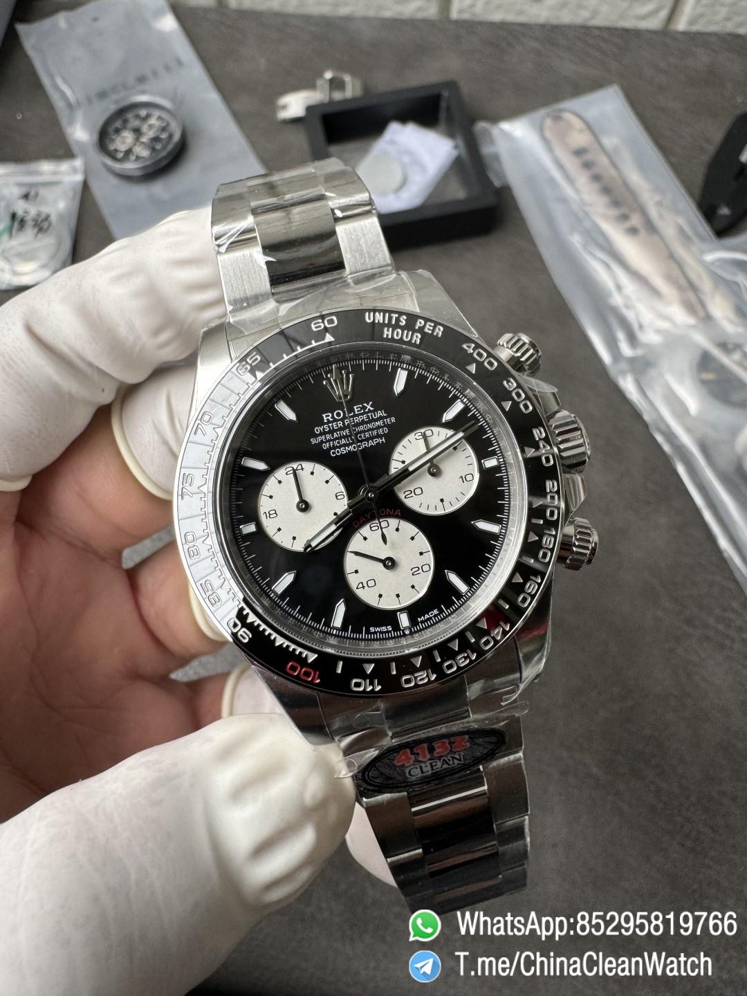 Clean Factory Watch Daytona Le Mans 126529 Black Dial White Chronograph Sub Dial Luminos Hous Markers SuperClone 4132 Movement 07 Clean Factory Watch Daytona Le Mans 126529 Black Dial White Chronograph Sub Dial Luminos Hous Markers SuperClone 4132 Movement 07