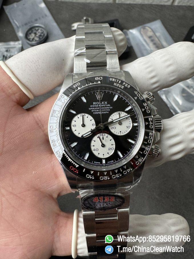 Clean Factory Watch Daytona Le Mans 126529 Black Dial White Chronograph Sub Dial Luminos Hous Markers SuperClone 4132 Movement 11