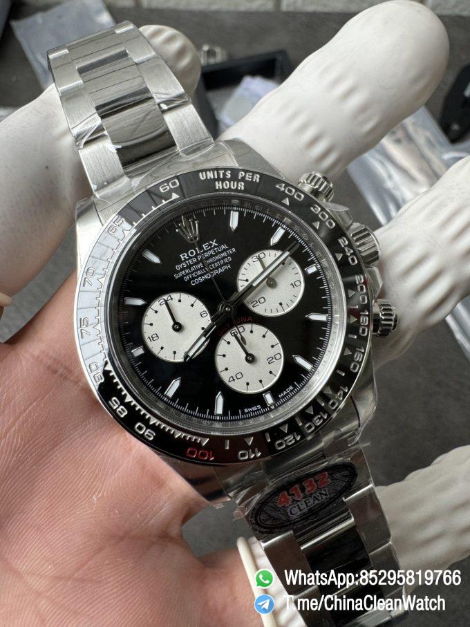 Clean Factory Watch Daytona Le Mans 126529 Black Dial White Chronograph Sub Dial Luminos Hous Markers SuperClone 4132 Movement 12