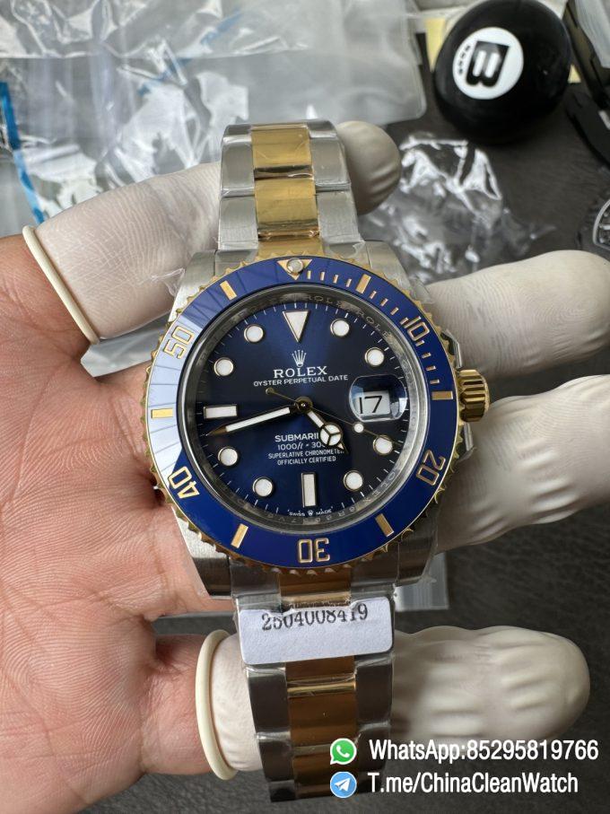 Clean Factory Watch Submariner 126613LB 41mm Blue Dial Blue Ceramic Bezel Wrapped 18K Yellow Gold Case and Oyster Bracelet SH3235 Movement 03