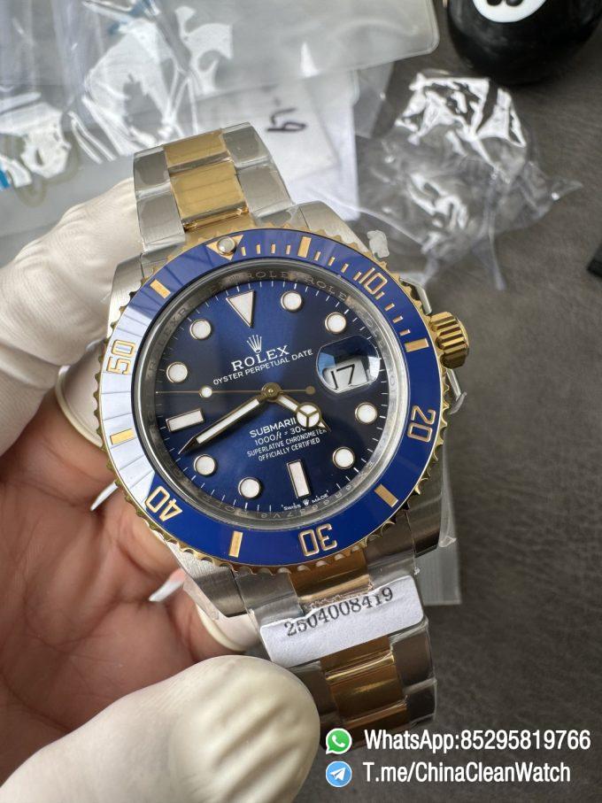 Clean Factory Watch Submariner 126613LB 41mm Blue Dial Blue Ceramic Bezel Wrapped 18K Yellow Gold Case and Oyster Bracelet SH3235 Movement 04
