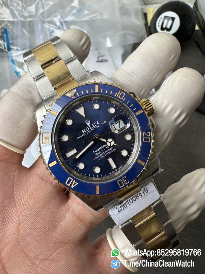 Clean Factory Watch Submariner 126613LB 41mm Blue Dial Blue Ceramic Bezel Wrapped 18K Yellow Gold Case and Oyster Bracelet SH3235 Movement 06