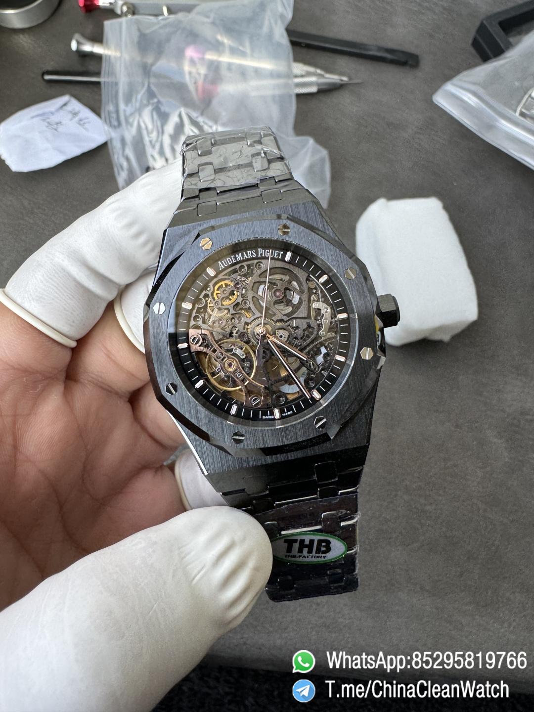 THB Factory Super Clone AP Royal Oak Openworked 15416 41mm Black Ceramic Case and Bracelet SA3132 V2 01 THB Factory Super Clone AP Royal Oak Openworked 15416 41mm Black Ceramic Case and Bracelet SA3132 V2 01