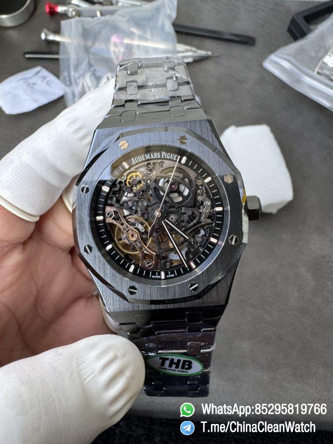 THB Factory Super Clone AP Royal Oak Openworked 15416 41mm Black Ceramic Case and Bracelet SA3132 V2 02
