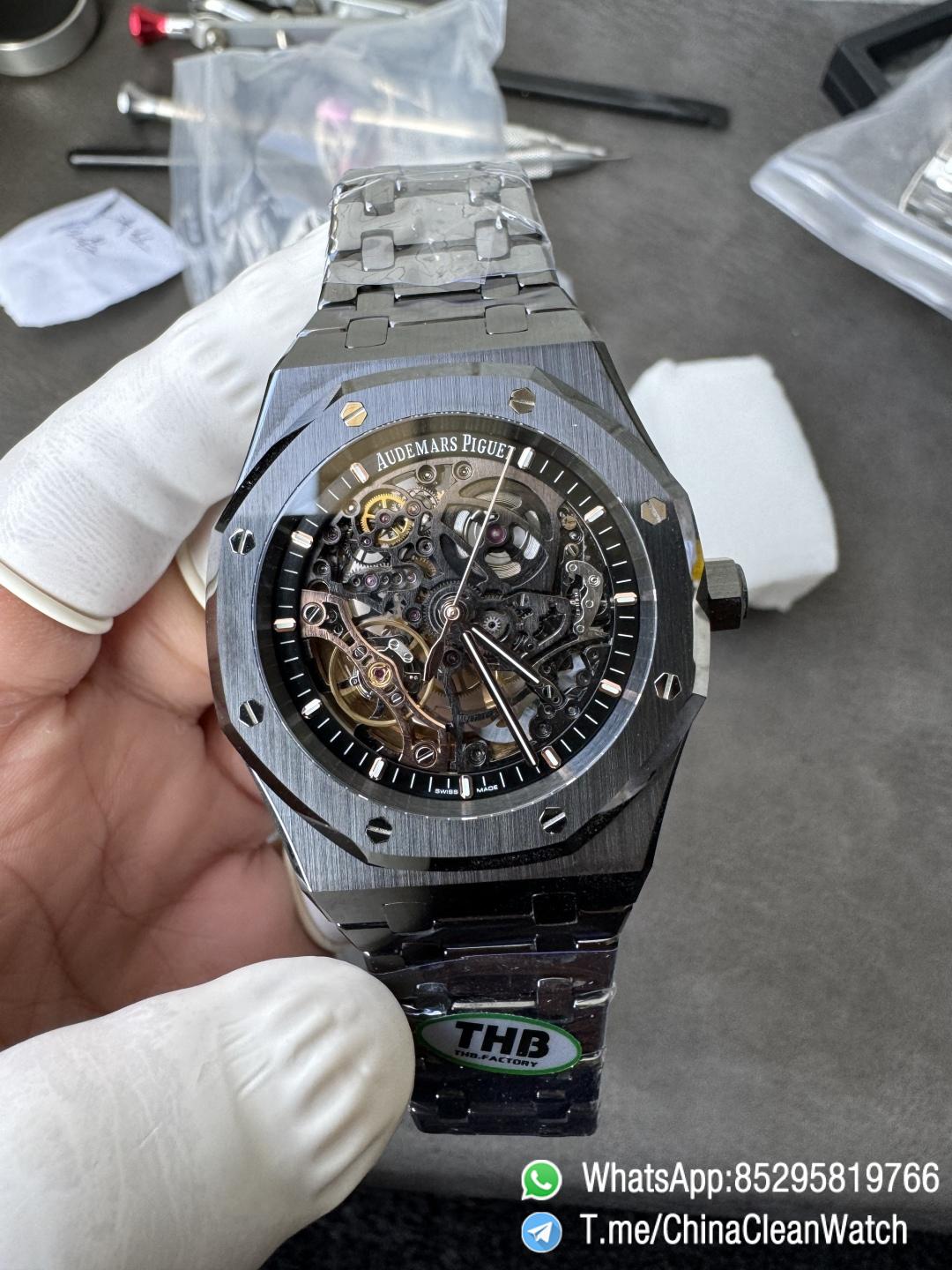 THB Factory Super Clone AP Royal Oak Openworked 15416 41mm Black Ceramic Case and Bracelet SA3132 V2 02 THB Factory Super Clone AP Royal Oak Openworked 15416 41mm Black Ceramic Case and Bracelet SA3132 V2 02