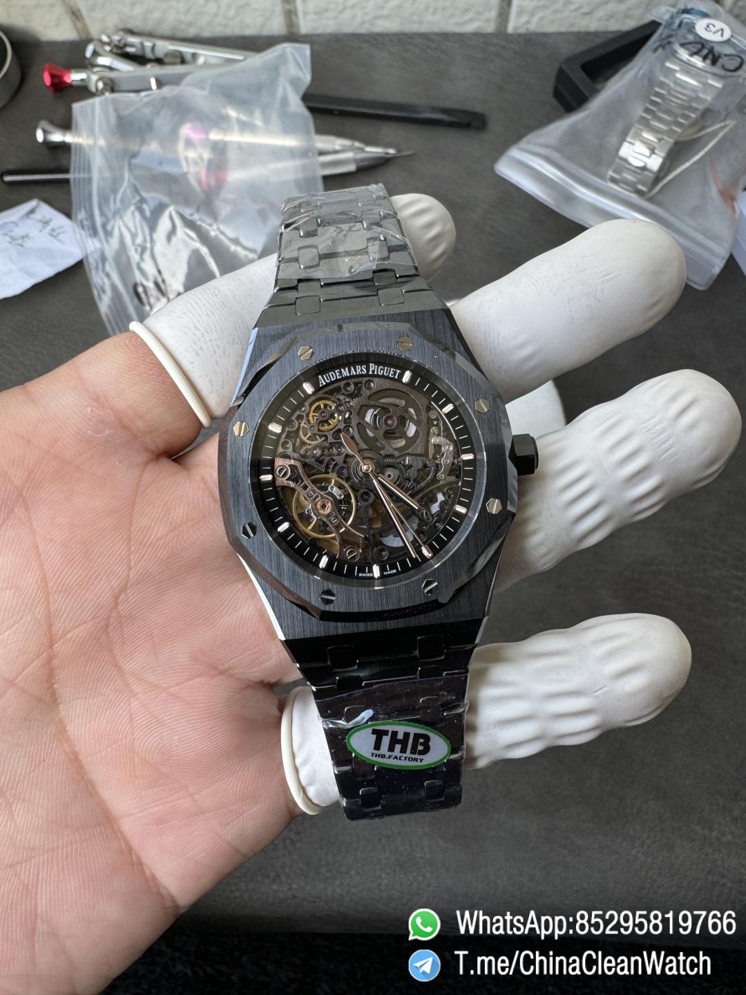 THB Factory Super Clone AP Royal Oak Openworked 15416 41mm Black Ceramic Case and Bracelet SA3132 V2 03 THB Factory Super Clone AP Royal Oak Openworked 15416 41mm Black Ceramic Case and Bracelet SA3132 V2 03