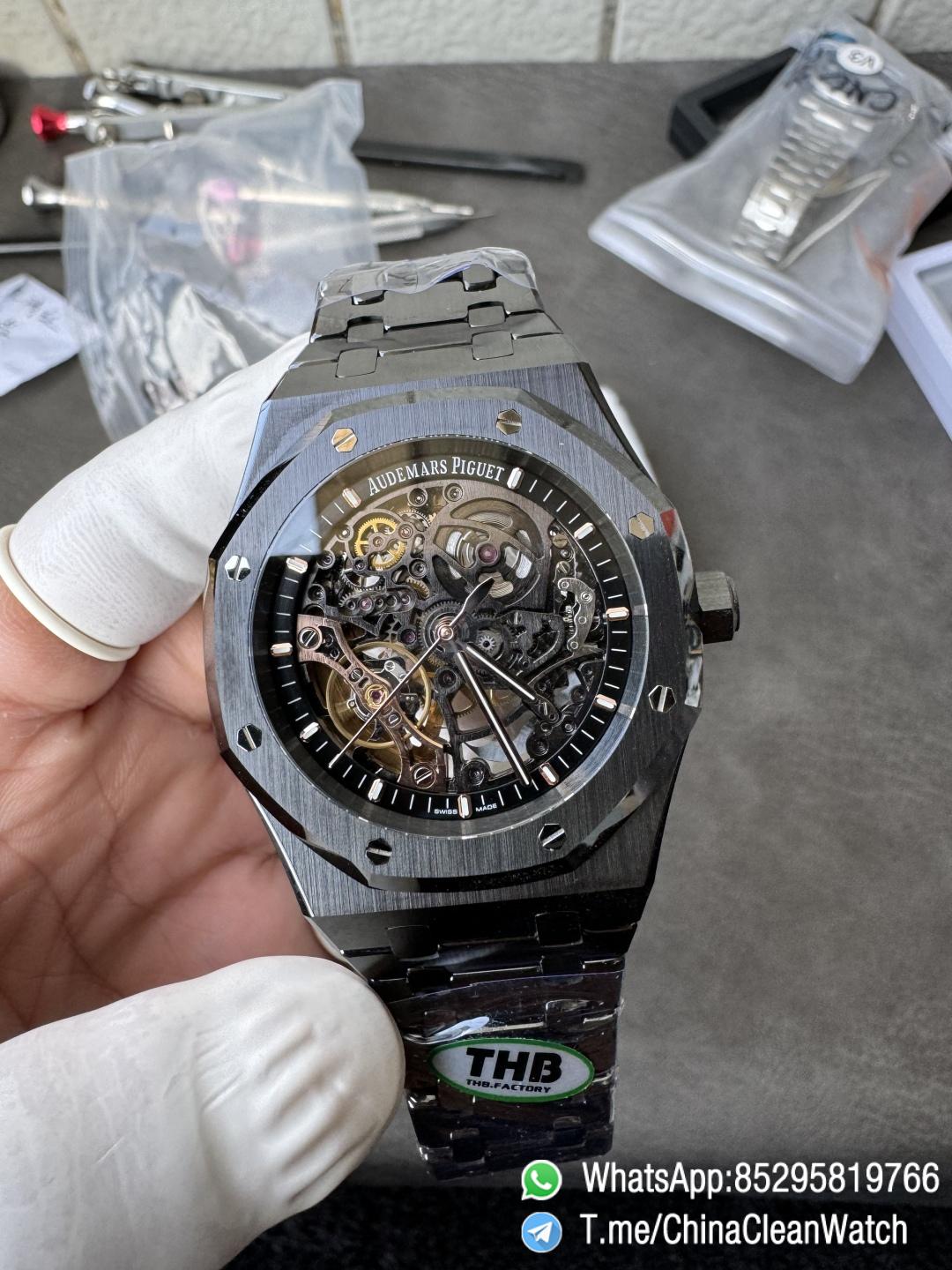 THB Factory Super Clone AP Royal Oak Openworked 15416 41mm Black Ceramic Case and Bracelet SA3132 V2 04 THB Factory Super Clone AP Royal Oak Openworked 15416 41mm Black Ceramic Case and Bracelet SA3132 V2 04