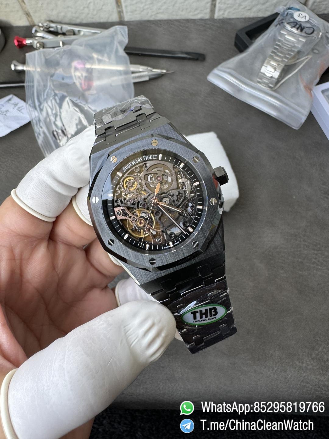 THB Factory Super Clone AP Royal Oak Openworked 15416 41mm Black Ceramic Case and Bracelet SA3132 V2 05 THB Factory Super Clone AP Royal Oak Openworked 15416 41mm Black Ceramic Case and Bracelet SA3132 V2 05