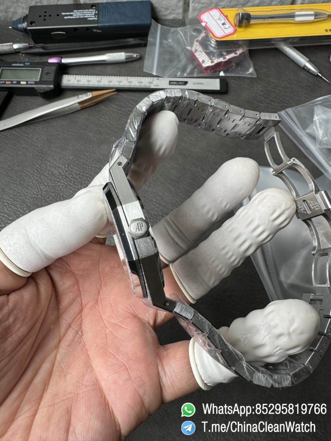 THB Factory Super Clone Royal Oak Openworked 15407 41mm Skeleton Dial Frosted Stainless Steel Case and Bracelet SA3132 V2 08 THB Factory Super Clone Royal Oak Openworked 15407 41mm Skeleton Dial Frosted Stainless Steel Case and Bracelet SA3132 V2 08