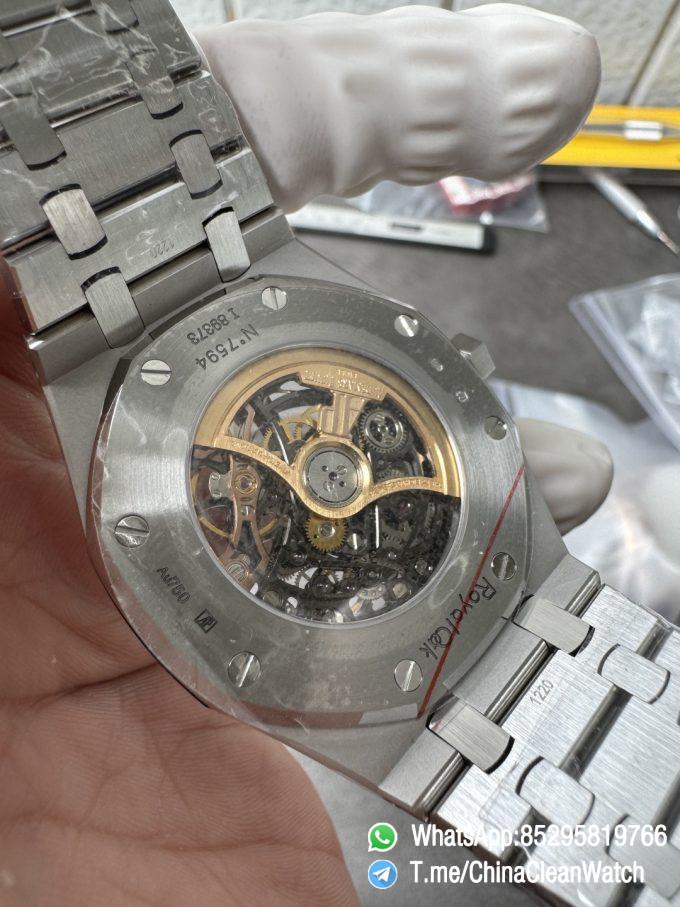 THB Factory Super Clone Royal Oak Openworked 15407 41mm Skeleton Dial Frosted Stainless Steel Case and Bracelet SA3132 V2 10