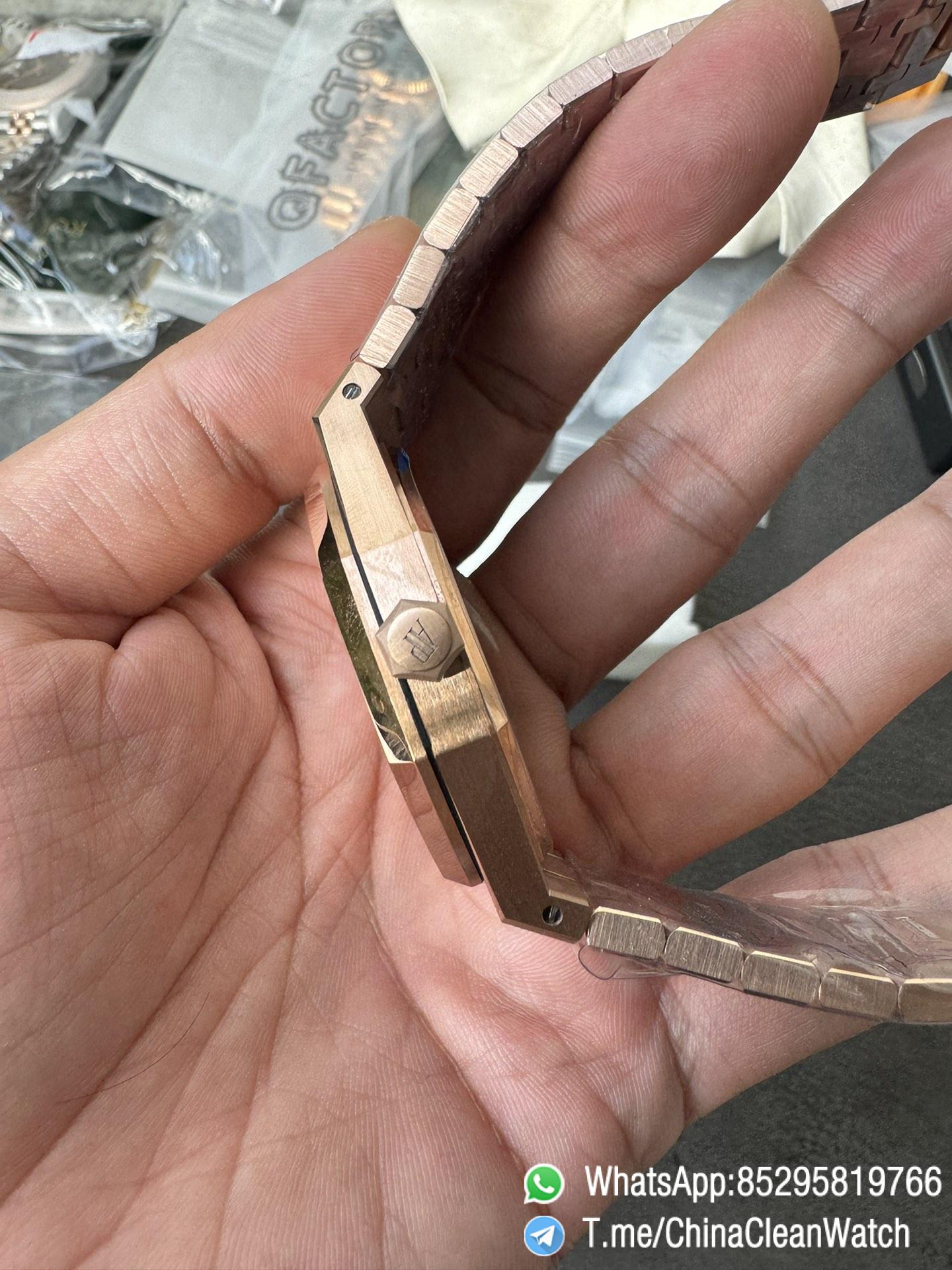 THB Factory Super Clone Royal Oak Openworked 15407 41mm Skeleton Dial Rose Gold Case and Bracelet SA3132 V2 06 THB Factory Super Clone Royal Oak Openworked 15407 41mm Skeleton Dial Rose Gold Case and Bracelet SA3132 V2 06