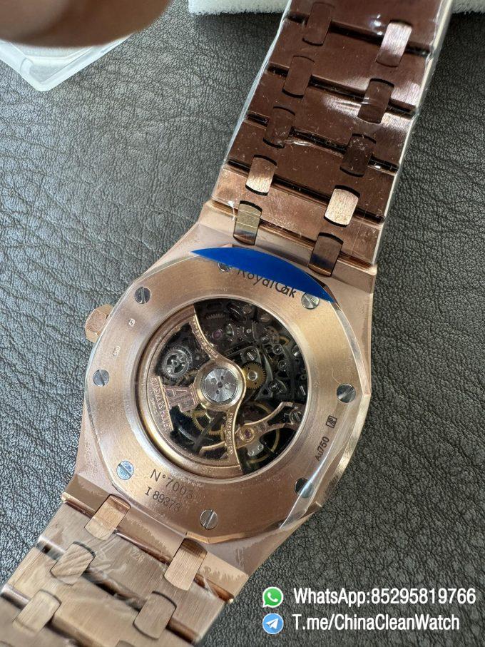 THB Factory Super Clone Royal Oak Openworked 15407 41mm Skeleton Dial Rose Gold Case and Bracelet SA3132 V2 08