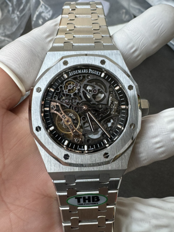 THB Factory Super Clone Royal Oak Openworked 15407 41mm Skeleton Dial Stainless Steel Case and Bracelet SA3132 V2 000