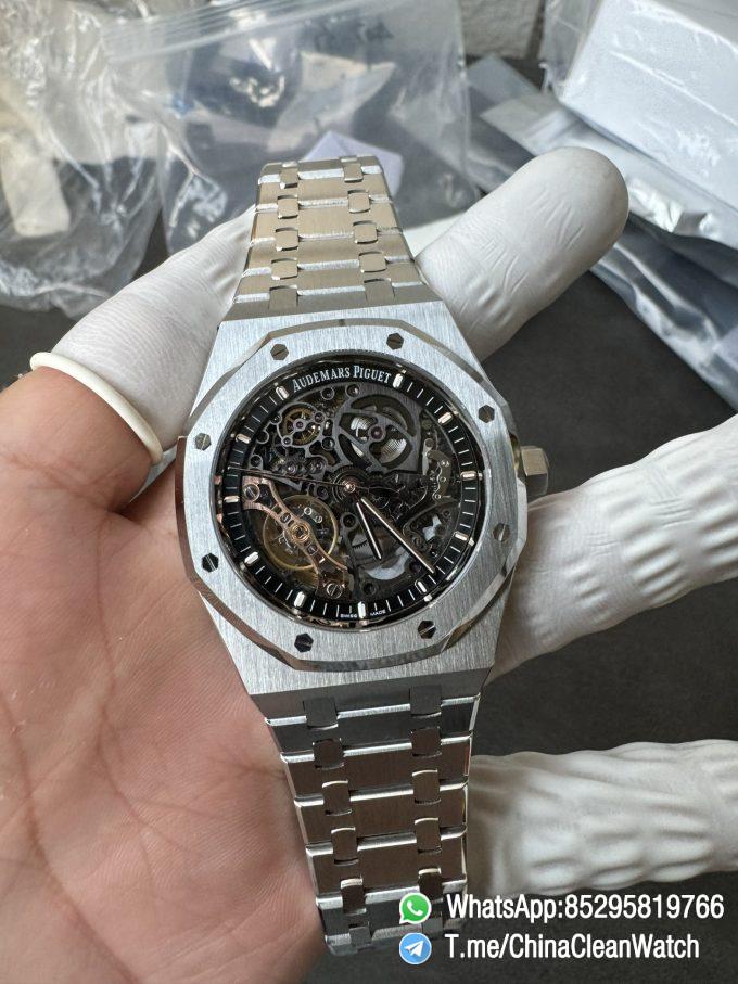 THB Factory Super Clone Royal Oak Openworked 15407 41mm Skeleton Dial Stainless Steel Case and Bracelet SA3132 V2 01