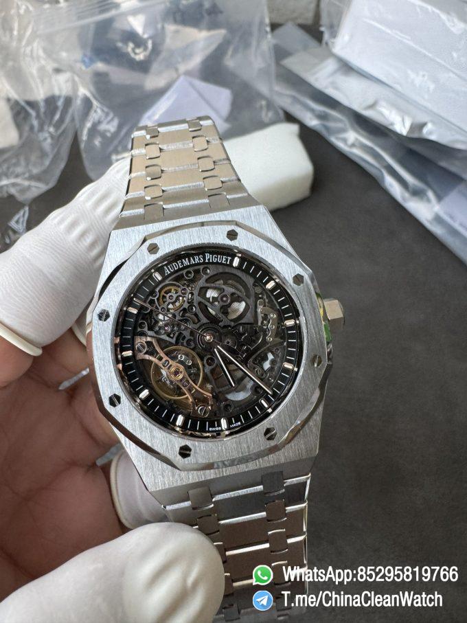 THB Factory Super Clone Royal Oak Openworked 15407 41mm Skeleton Dial Stainless Steel Case and Bracelet SA3132 V2 02