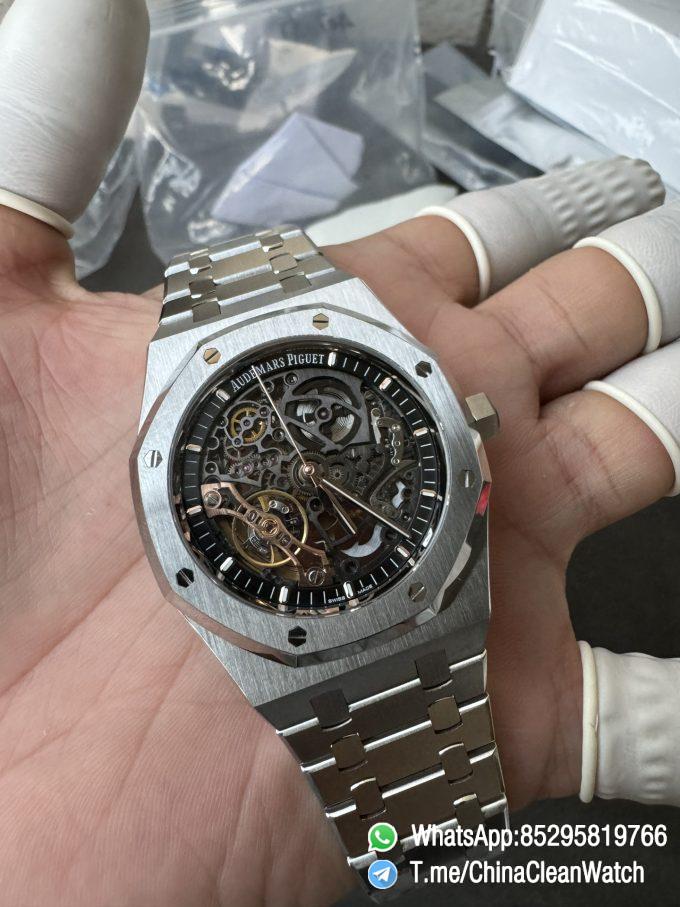 THB Factory Super Clone Royal Oak Openworked 15407 41mm Skeleton Dial Stainless Steel Case and Bracelet SA3132 V2 04
