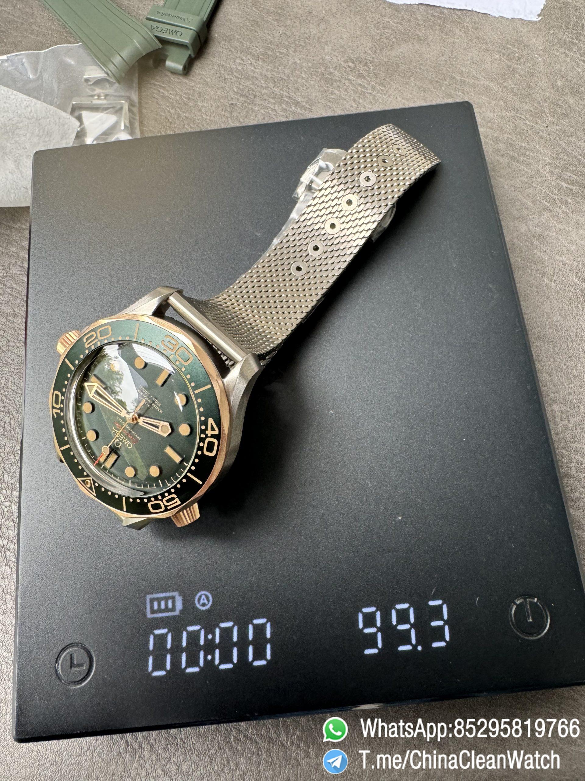 VSF Omega Seamaster Diver 300M 42mm Green Dial Titanium Bronze Gold Case Titanium Mesh Bracelet SuperClone 8806 Movement 12 VSF Omega Seamaster Diver 300M 42mm Green Dial Titanium Bronze Gold Case Titanium Mesh Bracelet SuperClone 8806 Movement 12