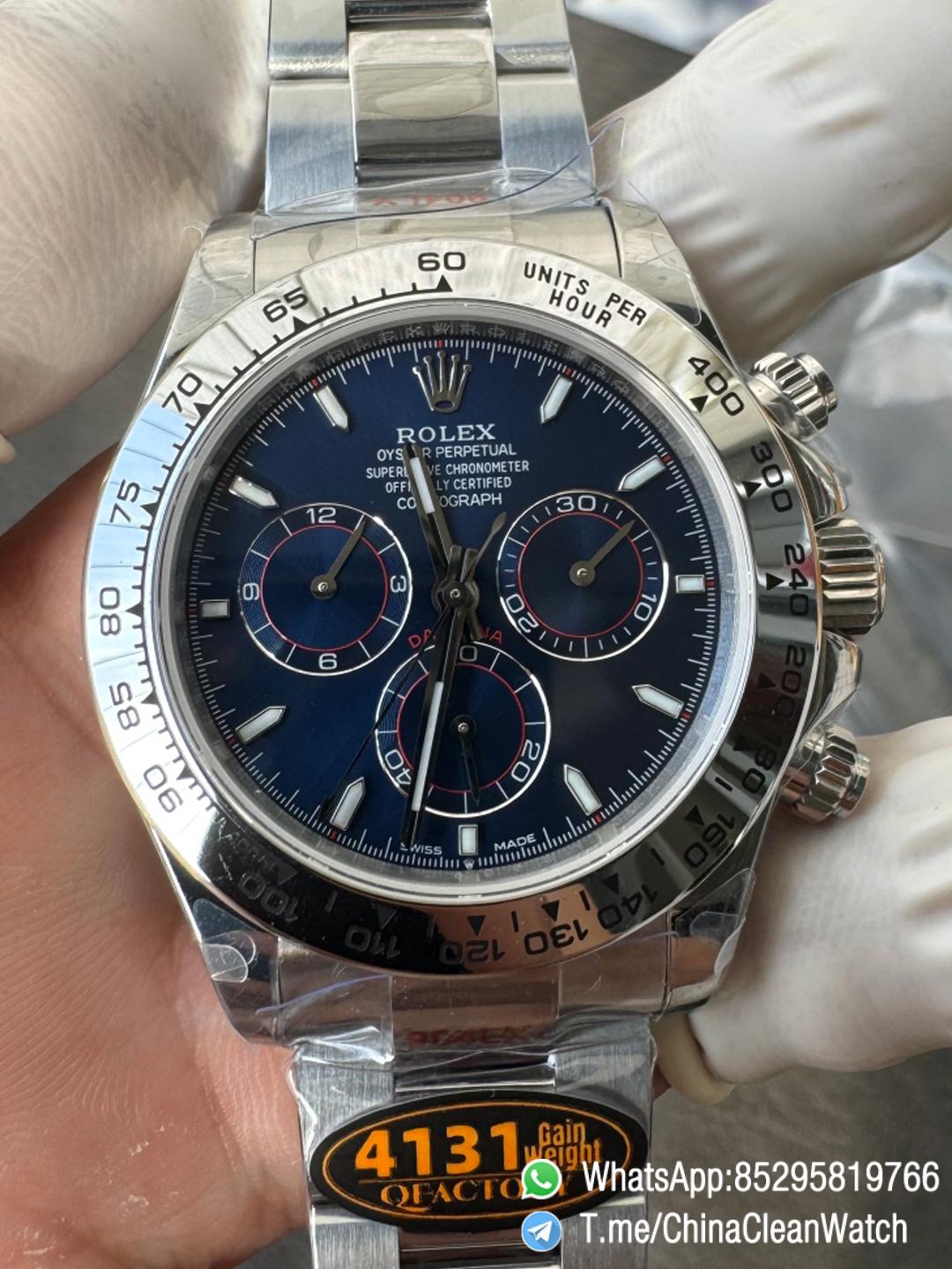 Clean Factory Certified Store QF Gain Weight Daytona 126509 Bright Blue Dial Blue Luminous Indexs 904L Stainless Steel Case and Oyster Bracelet DD4131 Movement 00 Clean Factory Certified Store QF Gain Weight Daytona 126509 Bright Blue Dial Blue Luminous Indexs 904L Stainless Steel Case and Oyster Bracelet DD4131 Movement 00
